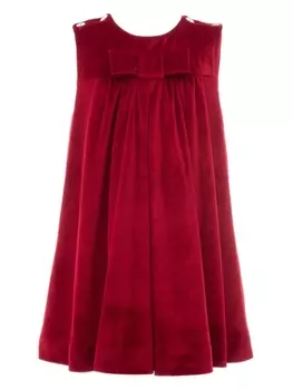 Бархатное платье с бантом Tulleen, красный