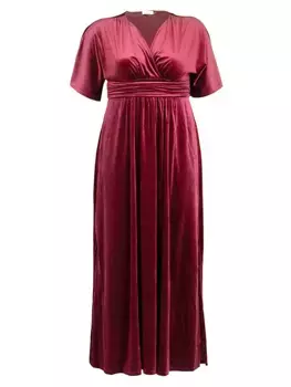 Бархатное платье Verona Kiyonna, цвет pinot noir