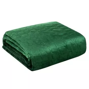 Бархатное пуховое одеяло 280Х260 темно-зеленый Eurofirany