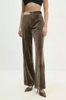 Бархатные брюки Answear Lab, бежевый