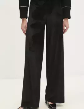 Бархатные брюки Answear Lab, черный