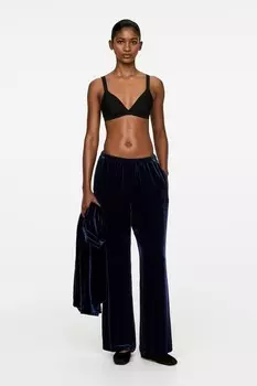 Бархатные брюки Arket, синий