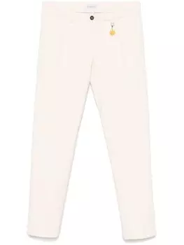 Бархатные брюки чинос со складками Manuel Ritz, нейтральный цвет