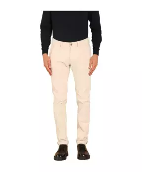 Бархатные брюки чиносы узкого кроя Mason'S, бежевый