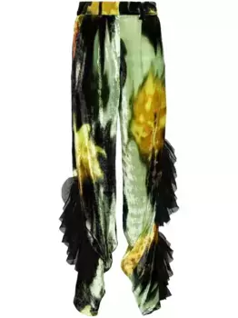 Бархатные брюки Collina Strada, зеленый