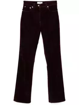 Бархатные брюки Ferragamo, красный