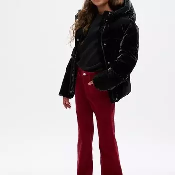 Бархатные брюки flare-fit Gap, красный