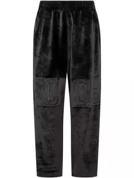 Бархатные брюки GCDS, черный