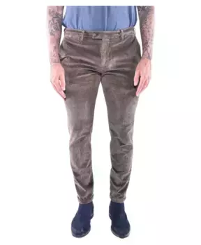Бархатные брюки прямого кроя Re-Hash, коричневый