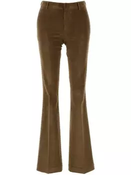 Бархатные брюки PT Torino, коричневый
