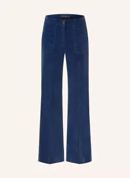 Бархатные брюки с вырезом Luisa Cerano, синий