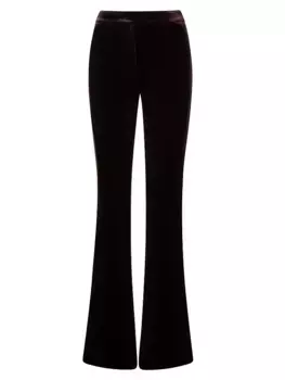 Бархатные брюки с высокой посадкой Faris Bootcut Akris, цвет blackberry