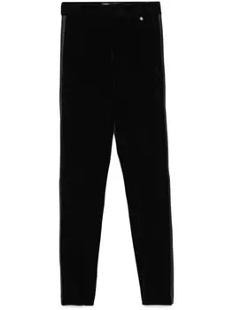 Бархатные брюки с завышенной талией NISSA, черный