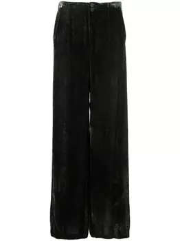 Бархатные брюки широкого кроя Gentry Portofino, зеленый