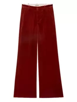 Бархатные брюки широкого кроя Zadig&Voltaire, красный