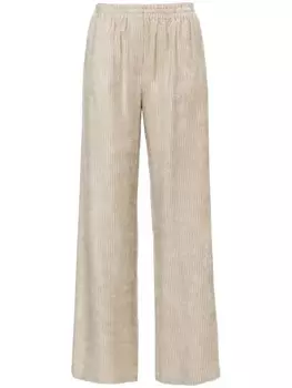 Бархатные брюки в полоску Alysi, нейтральный цвет