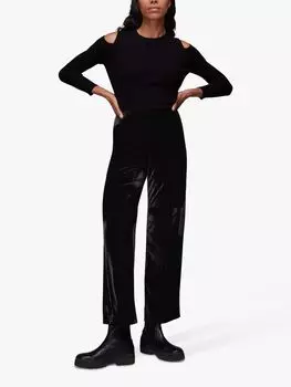 Бархатные брюки Whistles, черные