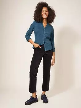 Бархатные брюки White Stuff, чистый черный