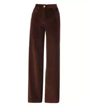 Бархатные джинсы классического кроя Pinko, коричневый