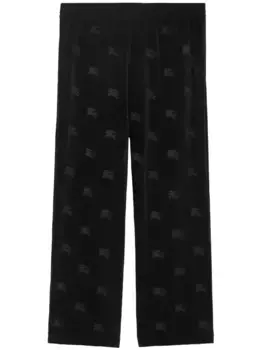 Бархатные джоггеры EKD BURBERRY, черный