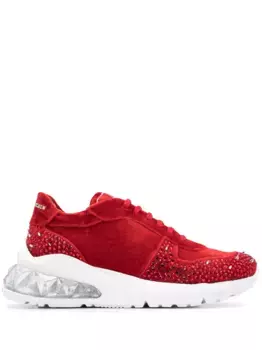 Бархатные кеды Philipp Plein, красный