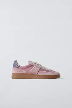 Бархатные кроссовки ZARA, лилово-фиолетовый