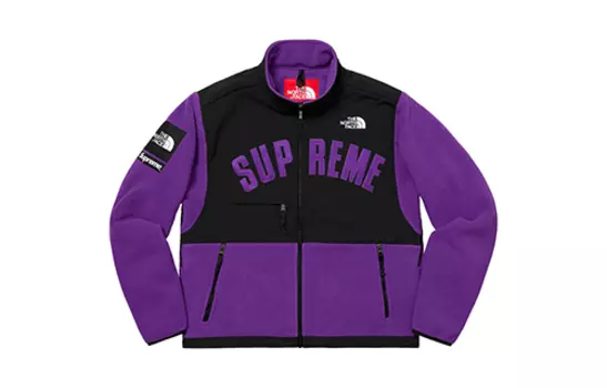 Куртка унисекс Supreme Х The North Face, филетовый/черный