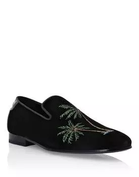 Бархатные лоферы Palms Philipp Plein, черный