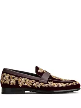 Бархатные мокасины Tod's, красный