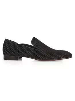 Бархатные плетеные лоферы Dandy Chick Christian Louboutin, черный
