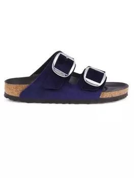 Бархатные сандалии Arizona узкого кроя Birkenstock, синий