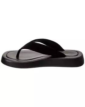 Бархатные сандалии на платформе The Row Ginza, черный