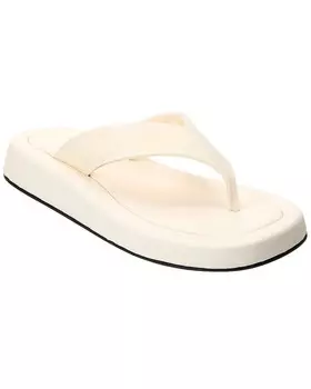 Бархатные сандалии на платформе The Row Ginza, белый