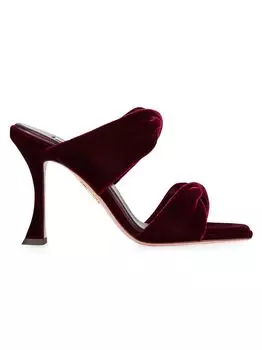 Бархатные сандалии Twist 95MM Aquazzura