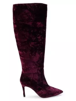 Бархатные сапоги Lena до колена L'Agence, фиолетовый