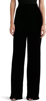 Бархатные широкие брюки LAUREN Ralph Lauren, черный