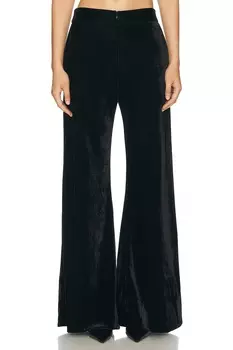 Бархатные широкие брюки PatBO, черный