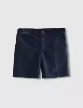 Бархатные шорты с карманами для мальчиков Gocco, темно-синий