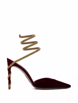 Бархатные слингбэки Cleo Rene Caovilla, красный