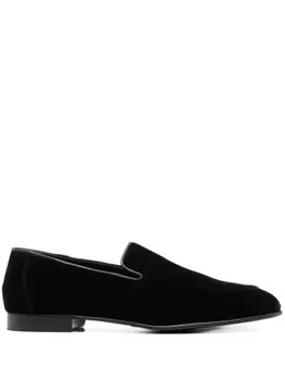 Бархатные слиперы Canali, черный