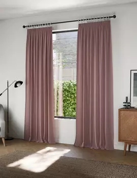 Бархатные смарт-шторы со складками-карандашами с температурой Marks & Spencer