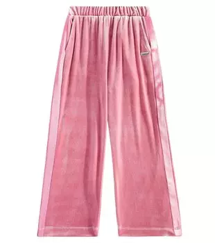 Бархатные спортивные штаны Monnalisa, розовый