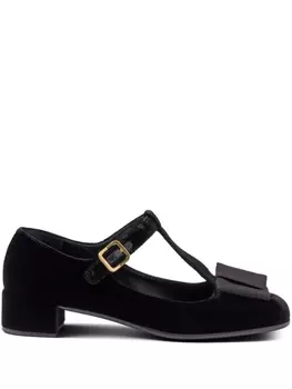 Бархатные туфли 35 мм Prada, черный
