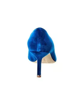 Бархатные туфли Manolo Blahnik Hangisi 70, синий