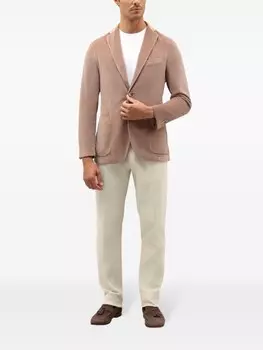 Бархатный блейзер, окрашенный в готовом виде Boglioli, коричневый