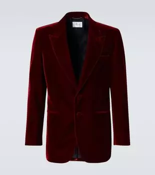 Бархатный блейзер Saint Laurent, Rouge