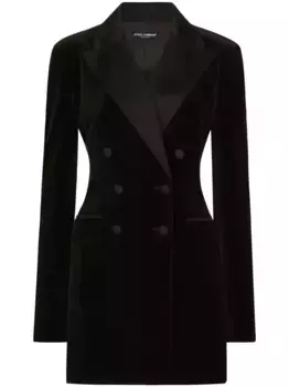 Бархатный блейзер Turlington DOLCE & GABBANA, черный