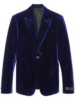 Бархатный блейзер Versace, синий