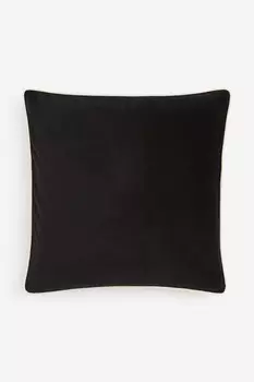Бархатный чехол на подушку H&M, 50x50 см, черный