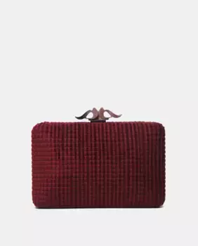 Бархатный клатч для вечеринок Abbacino, гранатовый